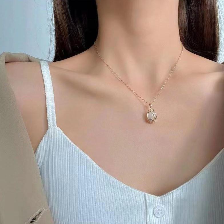 Number28 - 項鍊 韓版金邊花朵造型項鍊 282476-細節圖7