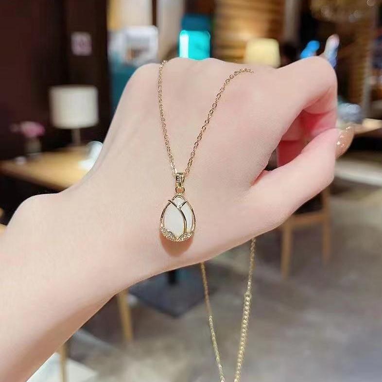 Number28 - 項鍊 韓版金邊花朵造型項鍊 282476-細節圖8