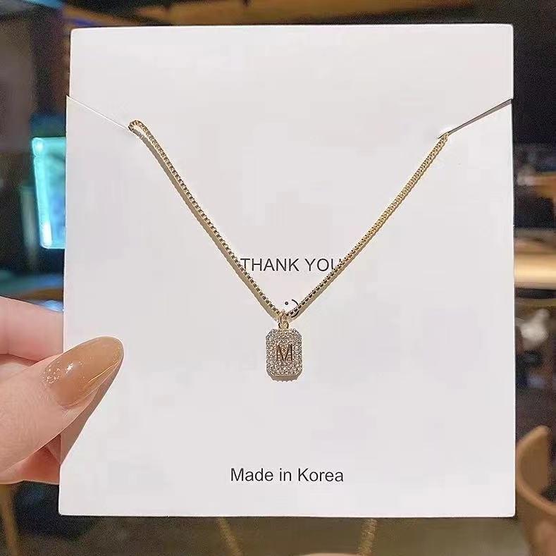 Number28 - 項鍊 韓版M字母鎖骨項鍊 282471-細節圖2