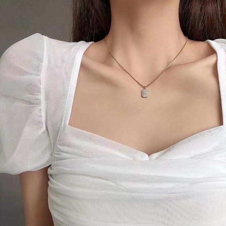 Number28 - 項鍊 韓版M字母鎖骨項鍊 282471-細節圖3