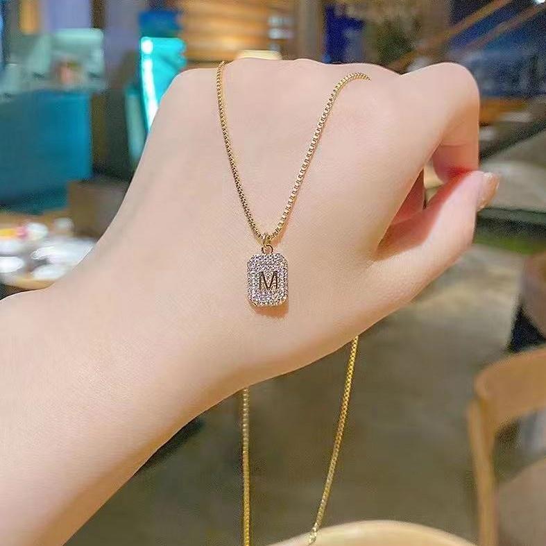 Number28 - 項鍊 韓版M字母鎖骨項鍊 282471-細節圖4