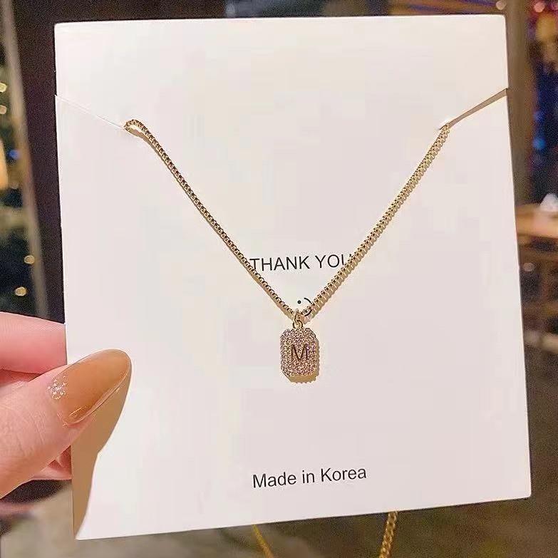 Number28 - 項鍊 韓版M字母鎖骨項鍊 282471-細節圖8