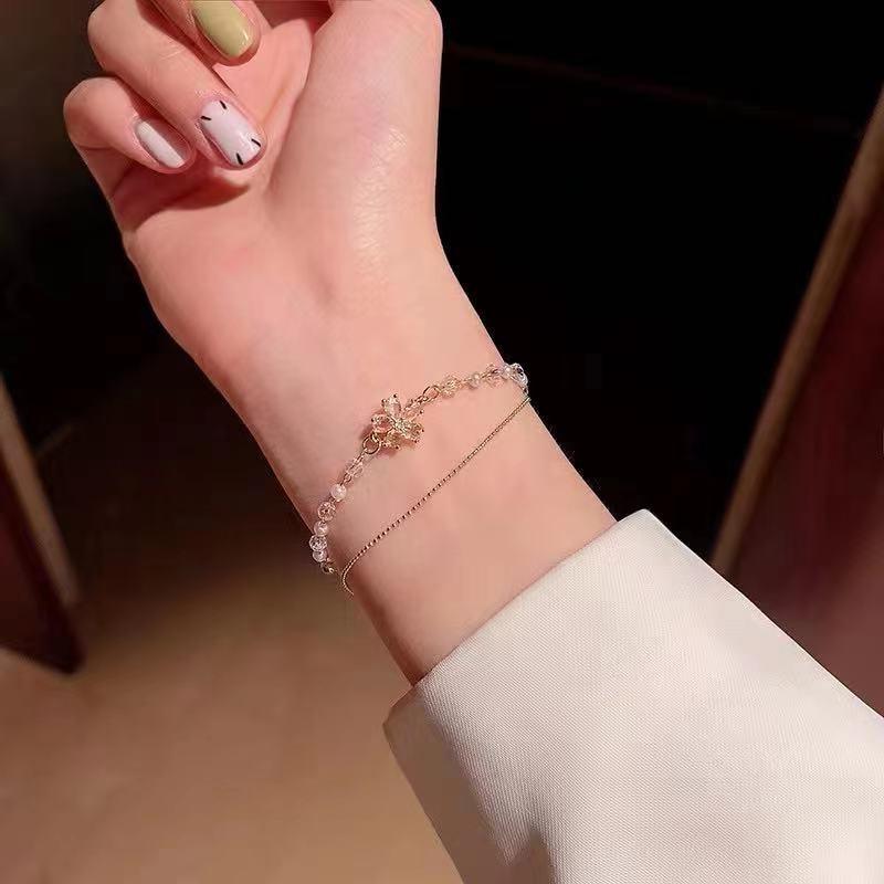 Number28 - 手鍊 氣質款花朵造型雙條手鍊 282486-細節圖2