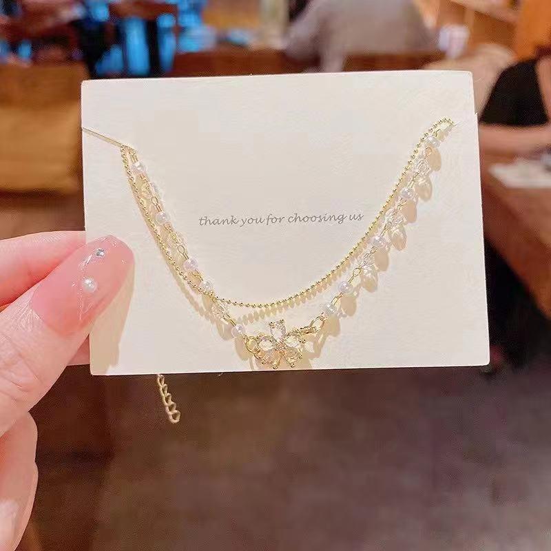 Number28 - 手鍊 氣質款花朵造型雙條手鍊 282486-細節圖3