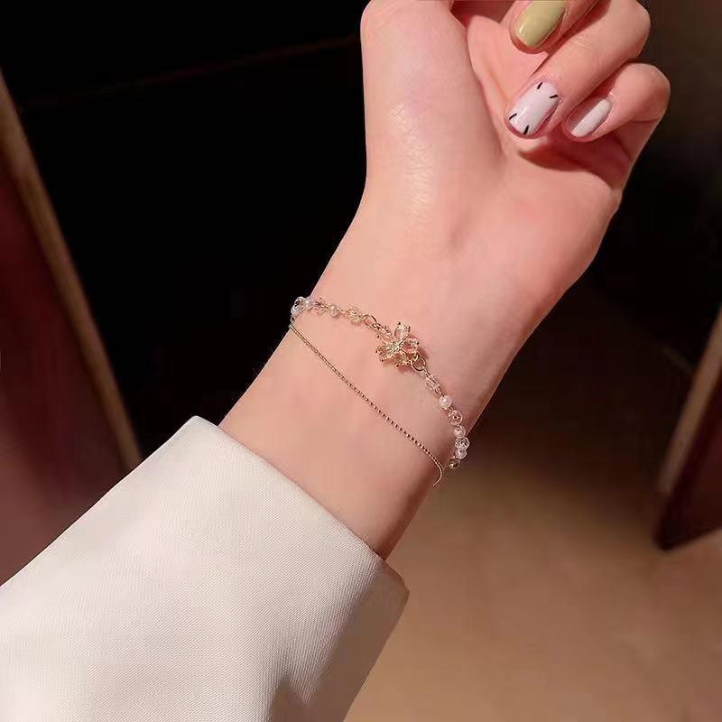 Number28 - 手鍊 氣質款花朵造型雙條手鍊 282486-細節圖4