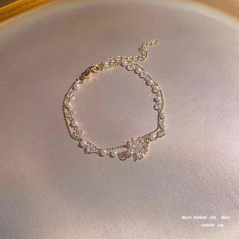 Number28 - 手鍊 氣質款花朵造型雙條手鍊 282486-細節圖5