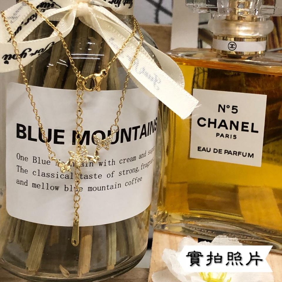 Number28 - 鍍金4隻蝴蝶飛舞項鍊 282282-細節圖6