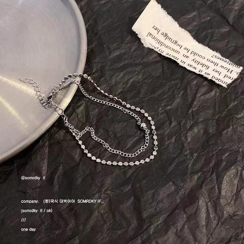 Number28 - 手鍊 簡單雙條銀手鍊 282491-細節圖3