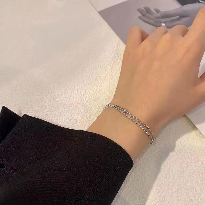 Number28 - 手鍊 簡單雙條銀手鍊 282491-細節圖5