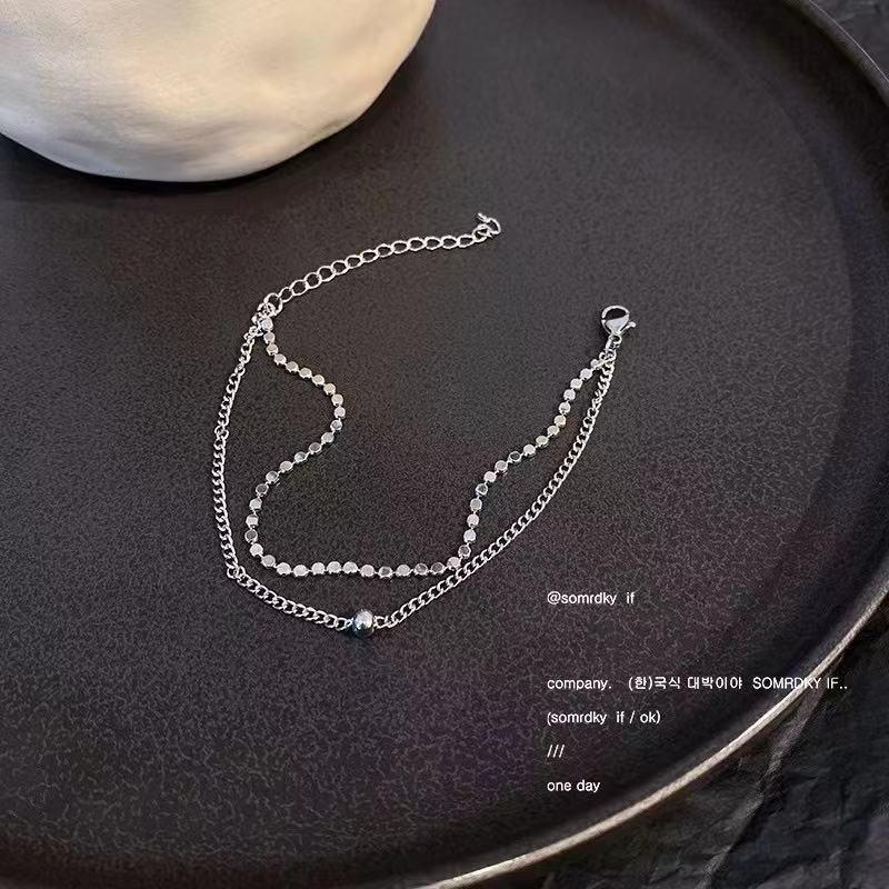 Number28 - 手鍊 簡單雙條銀手鍊 282491-細節圖6