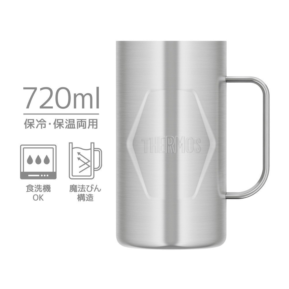 THERMOS膳魔師 600 / 720ml 新款 不鏽鋼杯 真空隔熱保冷冰沁杯 啤酒杯JDK-721 JDK-601-細節圖4