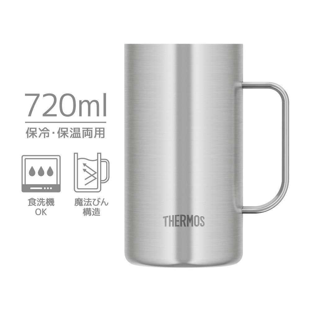 THERMOS膳魔師 600 / 720ml 新款 不鏽鋼杯 真空隔熱保冷冰沁杯 啤酒杯JDK-721 JDK-601-細節圖5