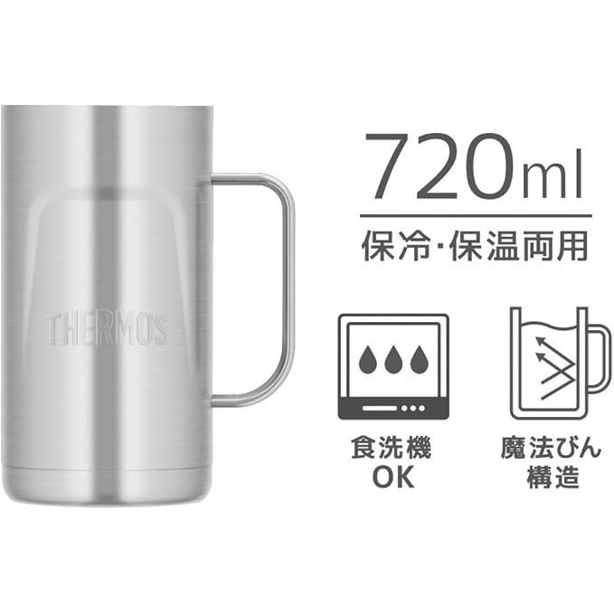 THERMOS膳魔師 600 / 720ml 新款 不鏽鋼杯 真空隔熱保冷冰沁杯 啤酒杯JDK-721 JDK-601-細節圖6