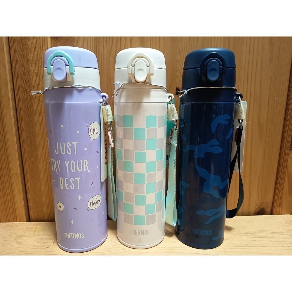 <免運，送底套>Thermos膳魔師  550ml 不鏽鋼保溫瓶 現貨 兒童 保溫杯 附腕帶 JNT-552 系列-細節圖2