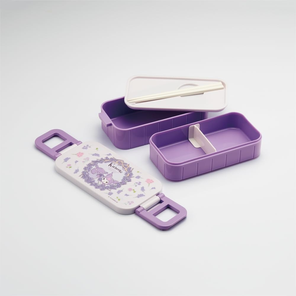 免運>Skater 抗菌雙層 便當盒 酷洛米 KOROMI 三麗鷗 600ml 附筷子日本製 兒童餐具  YZW3AG-細節圖3