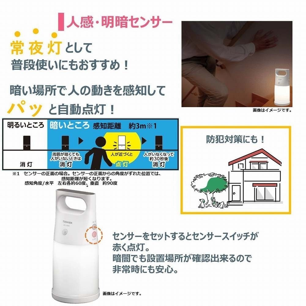 <免運>日本 TOSHIBA東芝 LED 感應 防水輕量提燈 感應自動點燈 露營燈 手提 桌上 LKL-3000-細節圖5