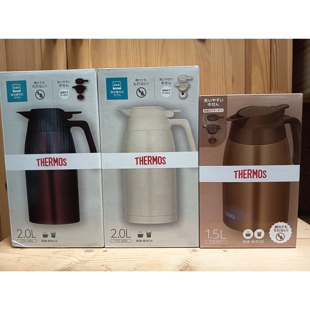 <現貨，全館免運>THERMOS膳魔師 2L不鏽鋼冷水壺 保溫壺 保熱 保冰 節能 保溫瓶 TTG-2000 可機洗-細節圖2