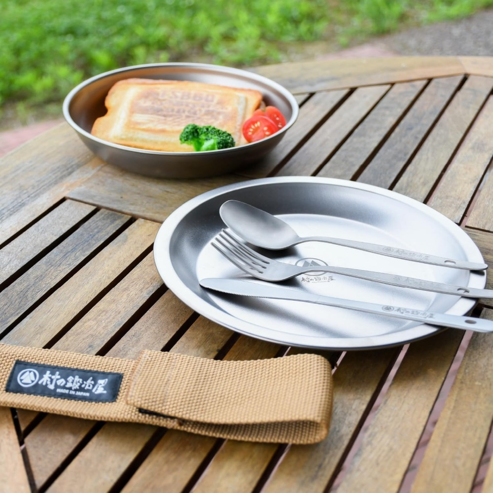 <免運>村の鍛冶屋 鈦金屬 日本製 燕三条 湯匙 叉子 餐具組 輕量 露營 環保 登山 MK-0629-細節圖2