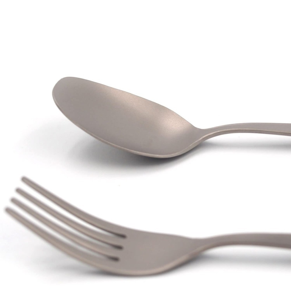 <免運>村の鍛冶屋 鈦金屬 日本製 燕三条 湯匙 叉子 餐具組 輕量 露營 環保 登山 MK-0629-細節圖4