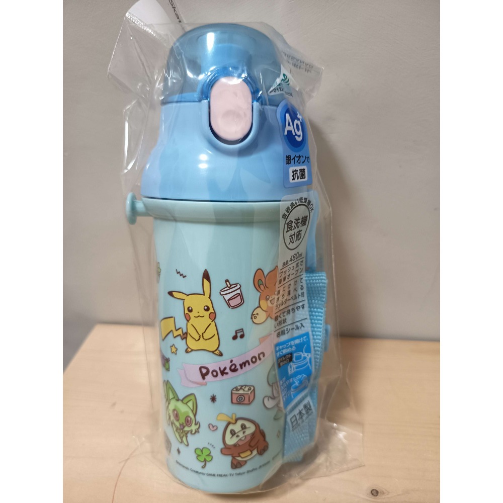 <免運>Skater 多款卡通圖案480ml Ag+銀離子 直飲式兒童水壺 附背帶 PSB5SANAG 日本製-規格圖1