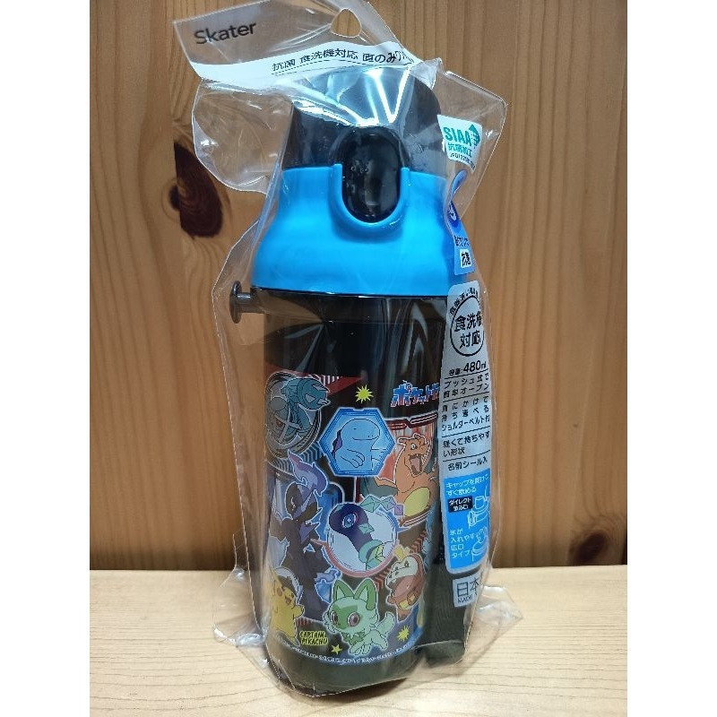 <免運>Skater 多款卡通圖案480ml Ag+銀離子 直飲式兒童水壺 附背帶 PSB5SANAG 日本製-規格圖1