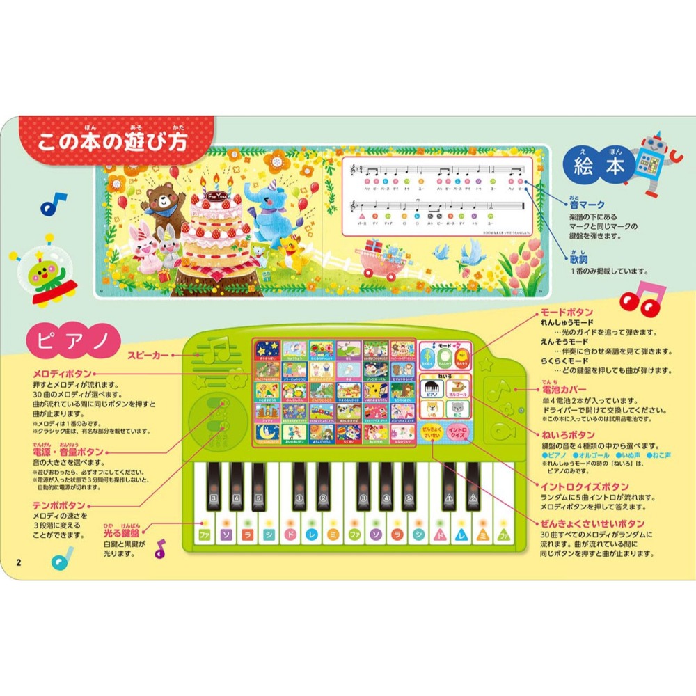<現貨，全館免運>日語版 YAMAHA音樂啟蒙鋼琴書 30首經典曲目兒童益智書 玩具 鋼琴書 音樂書 繪本-細節圖3