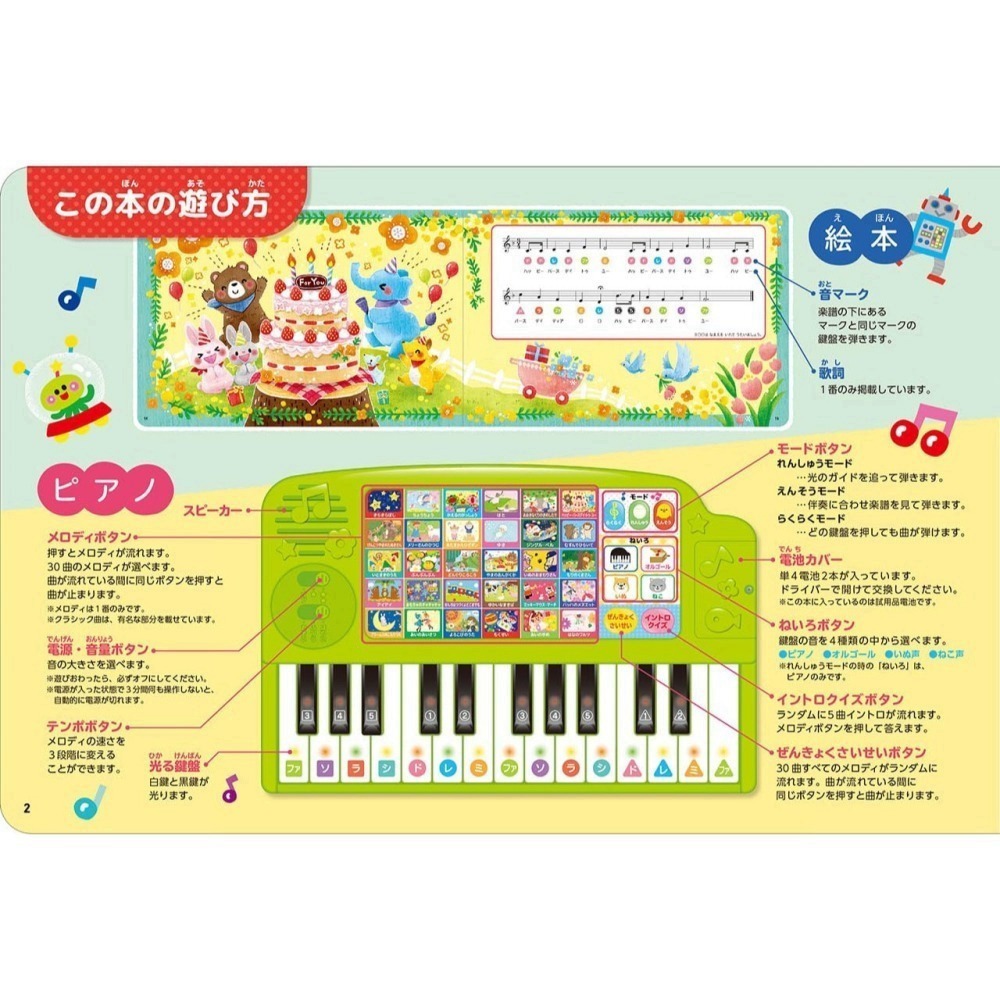 <現貨，全館免運>日語版 YAMAHA音樂啟蒙鋼琴書 30首經典曲目兒童益智書 玩具 鋼琴書 音樂書 繪本-細節圖3