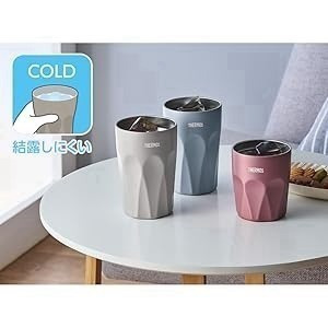 <現貨，免運>日本  膳魔師THERMOS 400ml 不鏽鋼杯 真空保冷隔熱 幾何造型 可機洗 JTC-400系列-細節圖4