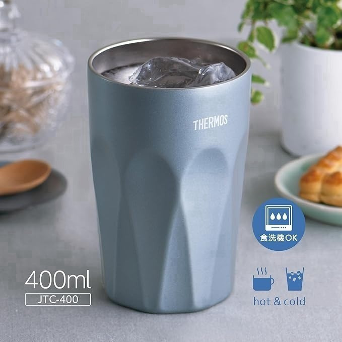 <現貨，免運>日本  膳魔師THERMOS 400ml 不鏽鋼杯 真空保冷隔熱 幾何造型 可機洗 JTC-400系列-規格圖7