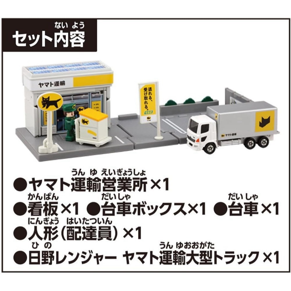 <現貨，免運>TOMICA黑貓宅急便 大和運輸營業所（ヤマト運輸営業所）多美小汽車 新城鎮系列 附車及人偶-細節圖8