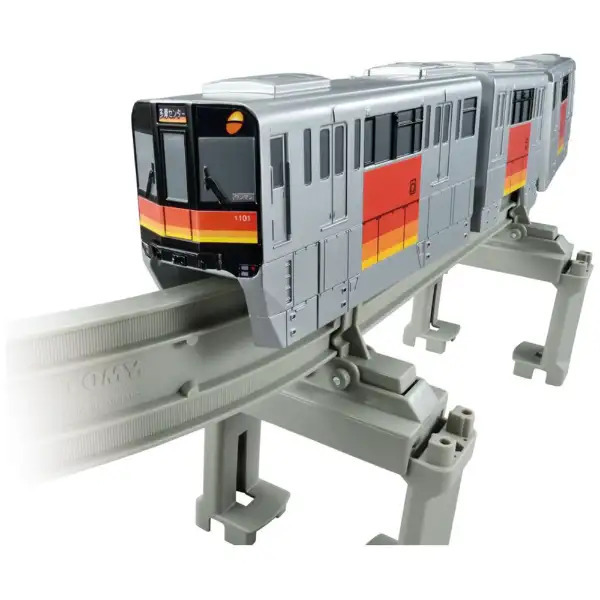 <免運，現貨>日本限定TAKARA Plarail多摩都市單軌電車 1000系 鐵道王國 軌道套裝 TOMY-細節圖2