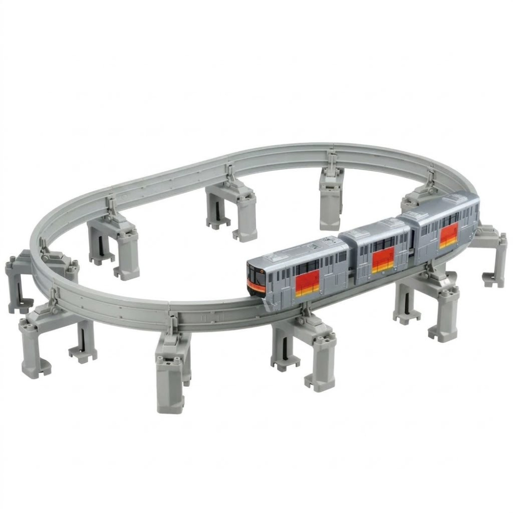 <免運，現貨>日本限定TAKARA Plarail多摩都市單軌電車 1000系 鐵道王國 軌道套裝 TOMY-細節圖3