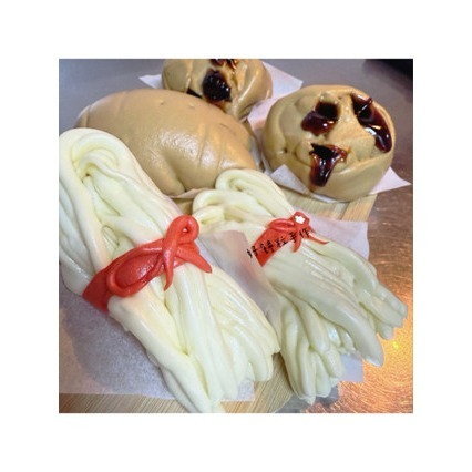 【好饅粒】 黑糖豬腳麵線饅頭 閏六月蛋奶素 慶生 祝壽饅頭 造型饅頭六顆裝 （附提盒）-規格圖4