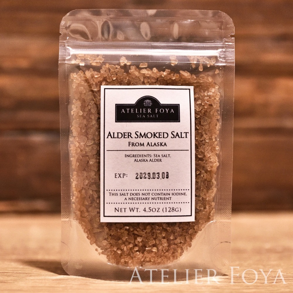 美國進口 阿拉斯加榿木 火垔 燻海鹽_4.5oz （128g） 分裝袋裝 #AtelierFoya_食用鹽_木質調-細節圖3