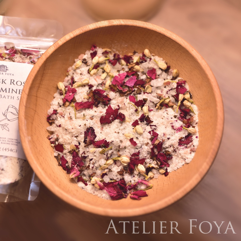【香氛S.P.A沐浴鹽】大馬士革玫瑰x茉莉花精油入浴鹽 #芳療浴#淨化浴#去角質#溫泉浴#大包裝浴鹽劑#聖浴-細節圖2