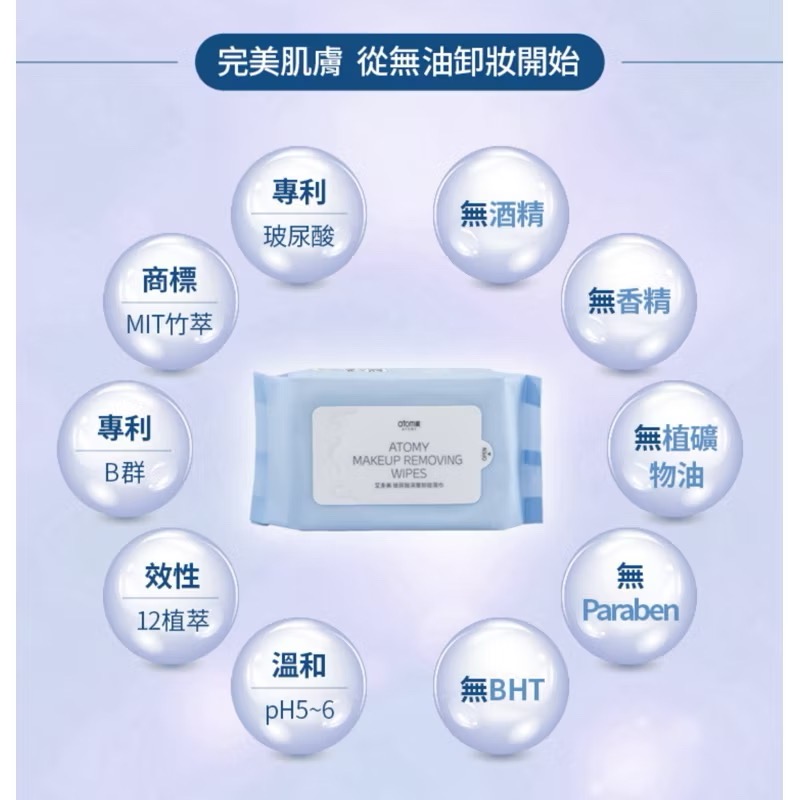 「現貨速出+預購」艾多美 深層卸妝濕巾 atomy代購-細節圖3