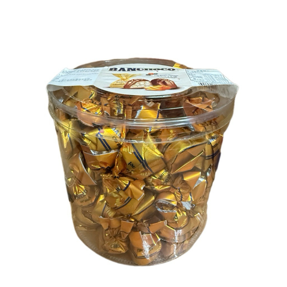 《熊熊箱》BANCHOCO 桶裝巧克力1000g土耳其進口✅榛果味/焦糖味，寄最多3罐-細節圖4