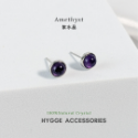 【HYGGE】水晶耳環 紫水晶耳環 海藍寶耳環 石榴石耳環  925銀耳針-規格圖6