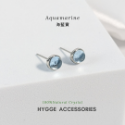 【HYGGE】水晶耳環 紫水晶耳環 海藍寶耳環 石榴石耳環  925銀耳針-規格圖6