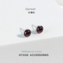 【HYGGE】水晶耳環 紫水晶耳環 海藍寶耳環 石榴石耳環  925銀耳針-規格圖6