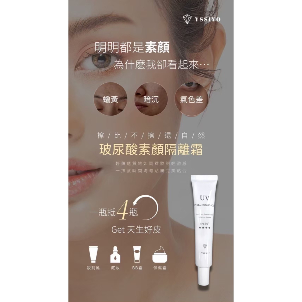 玻尿酸素顏隔離霜-細節圖2
