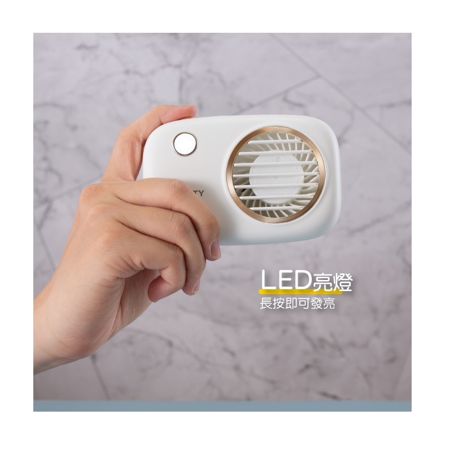 福利品~利百代LIBERTY USB充電LED照相機外型掛脖/桌面隨身風扇(LY-3113FA)-細節圖6