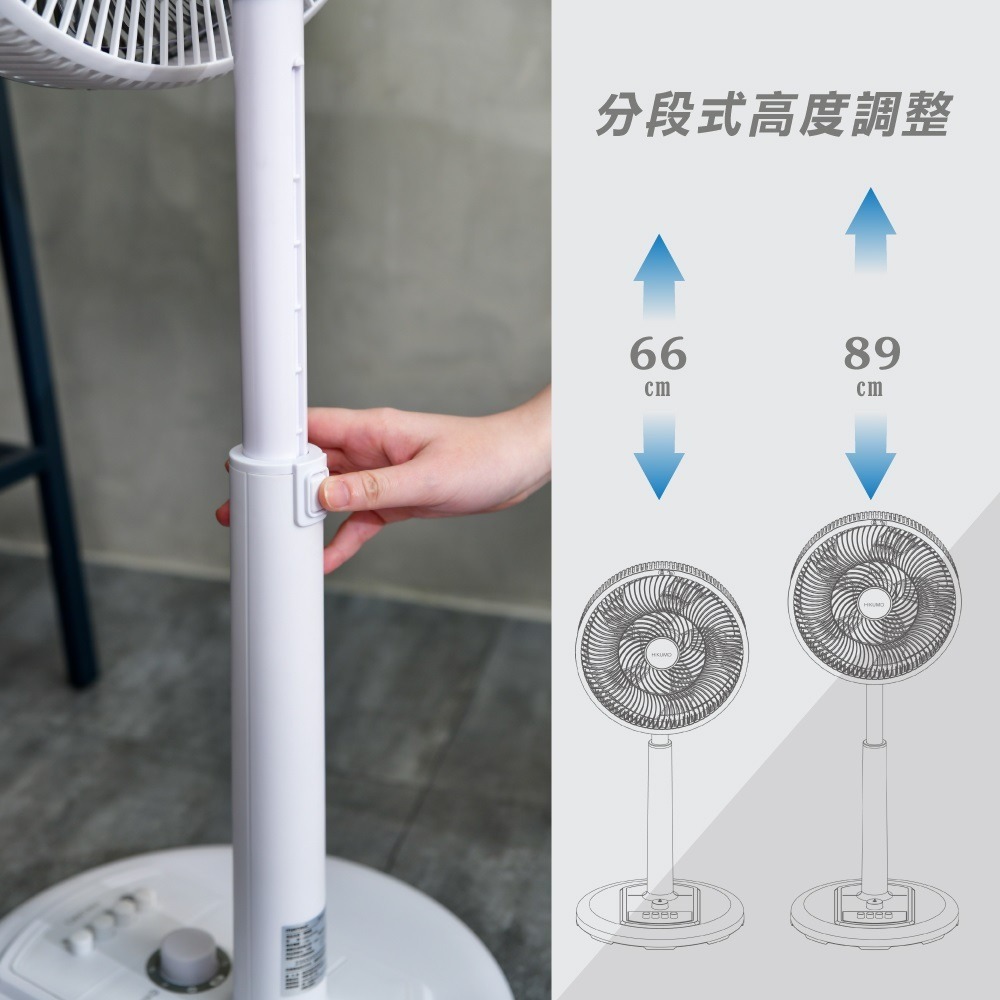 福利品~日云HIKUMO 12吋薄型定時循環立扇(HKM-AF1235)-細節圖2