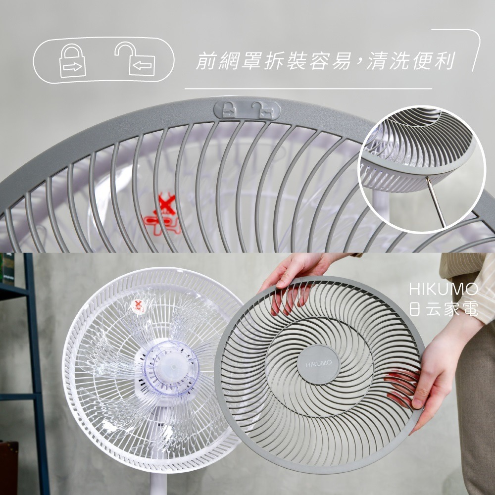 福利品~日云HIKUMO 12吋薄型定時循環立扇(HKM-AF1235)-細節圖3