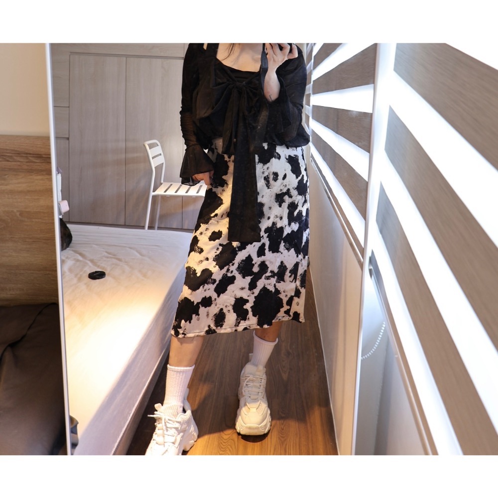 水墨手刷感七分裙✨-細節圖3