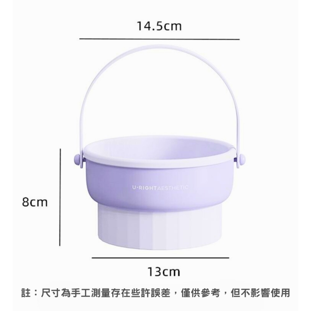 矽膠美妝刷清洗器 化妝刷粉撲美妝蛋清潔盒 多功能洗曬桶 刷具收納盒 洗刷＋晾曬＋收納 三合一收納神器-規格圖11
