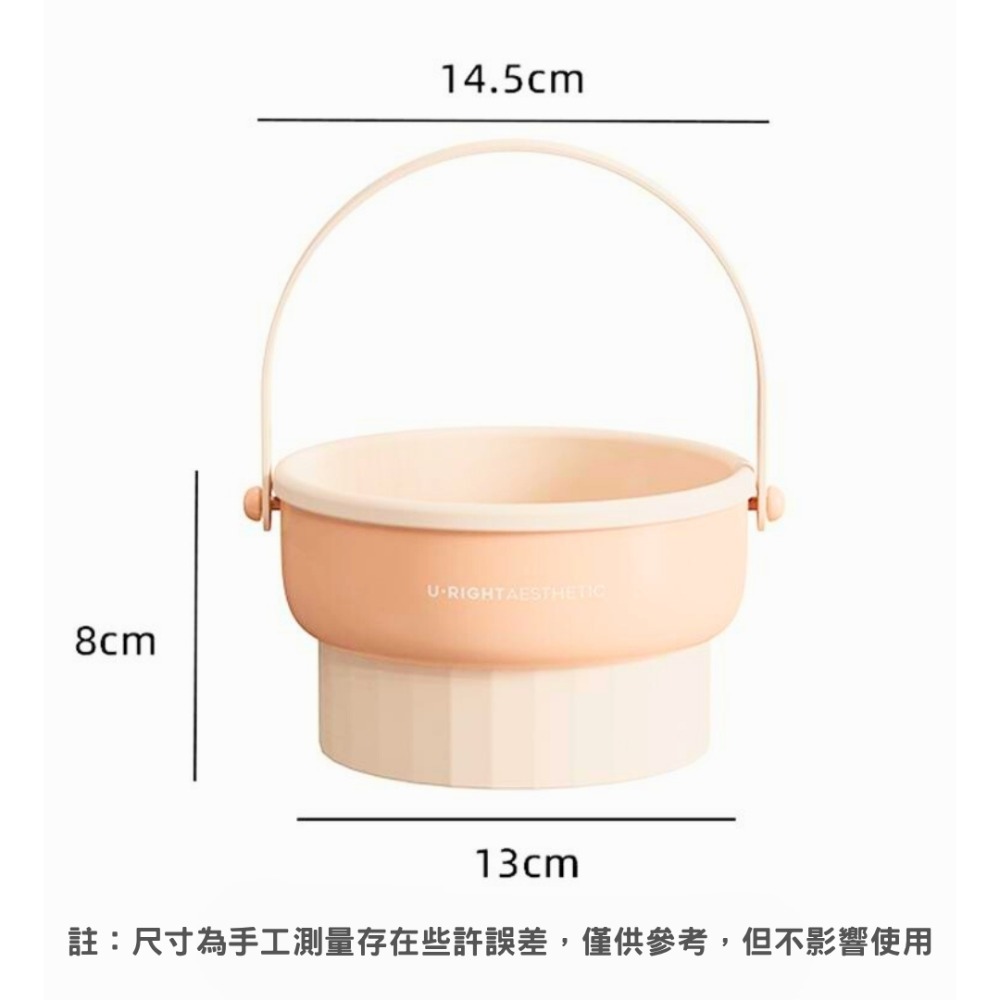 矽膠美妝刷清洗器 化妝刷粉撲美妝蛋清潔盒 多功能洗曬桶 刷具收納盒 洗刷＋晾曬＋收納 三合一收納神器-規格圖11