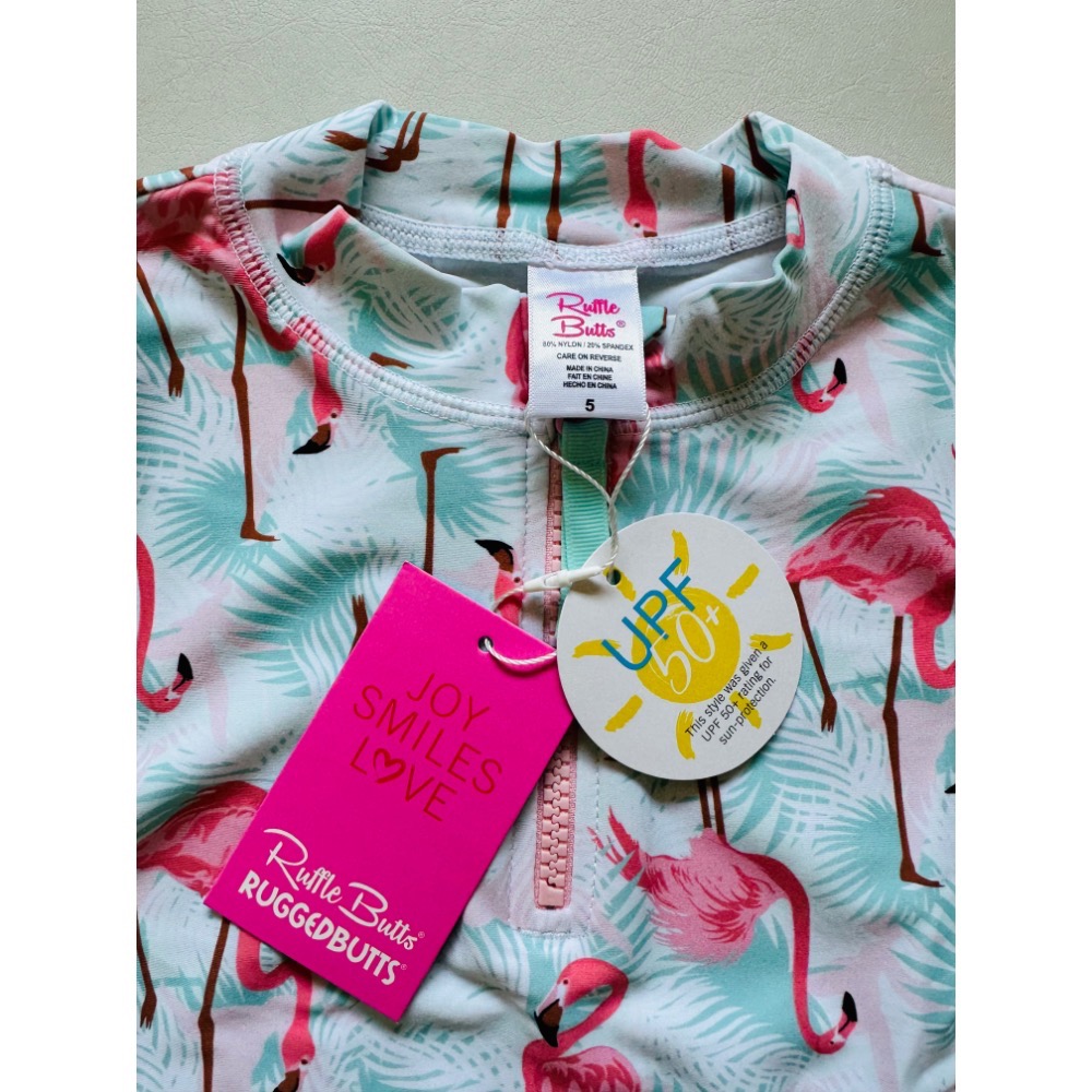 Rufflebutts 女童 長袖泳衣 5T 抗UV-細節圖3