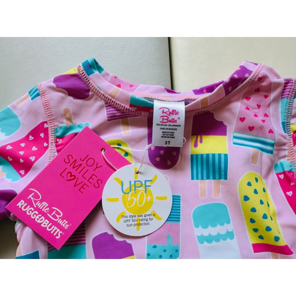 Rufflebutts 女童 長袖泳衣 3T 抗UV-細節圖3