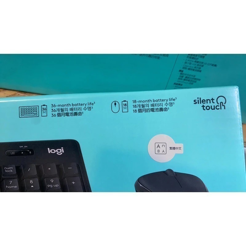 Logitech 羅技 MK295 無線靜音鍵盤滑鼠組 鍵盤滑鼠組 靜音滑鼠 石墨灰 珍珠白-細節圖2